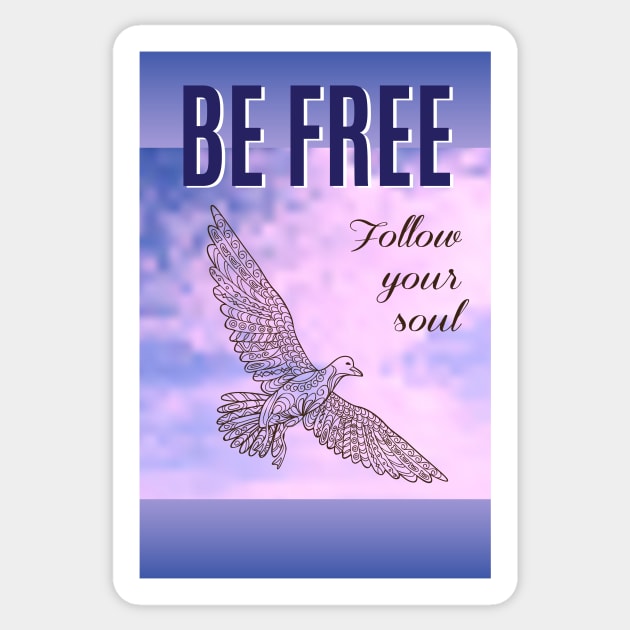 seagull in the sky be free Sticker by Alina